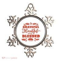 Grateful Thankful And Blessed Thanksgiving Ornament thumb 0