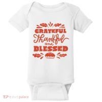 Grateful Thankful And Blessed Thanksgiving Baby Bodysuit thumb 0