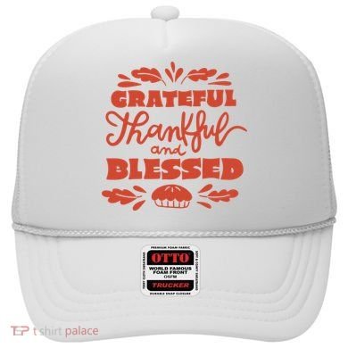 Grateful Thankful And Blessed Thanksgiving Hat