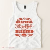 Grateful Thankful And Blessed Thanksgiving Tank Top thumb 2