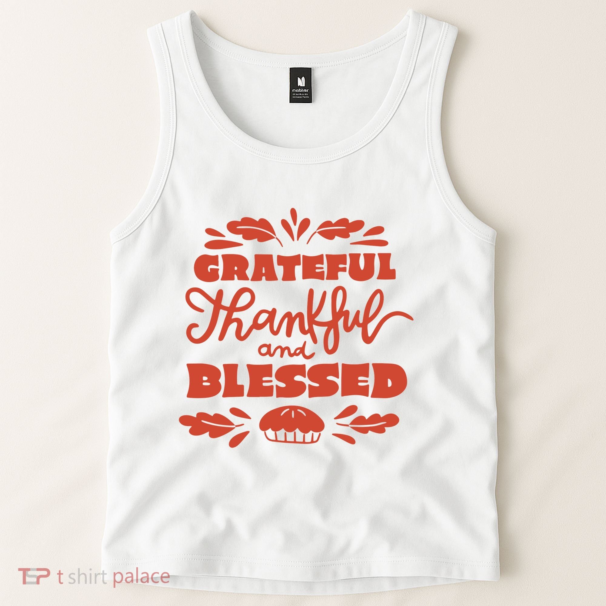 Grateful Thankful And Blessed Thanksgiving Tank Top
