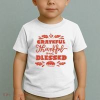 Grateful Thankful And Blessed Thanksgiving Toddler T-Shirt thumb 2