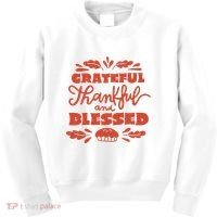 Grateful Thankful And Blessed Thanksgiving Kids Sweatshirt thumb 0