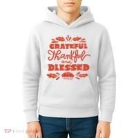 Grateful Thankful And Blessed Thanksgiving Kids Hoodie thumb 4