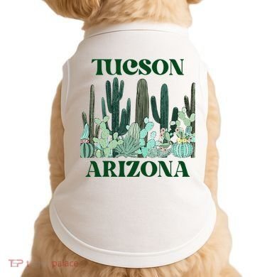 Green Tucson Arizona Cactus Doggie Tank