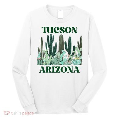 Green Tucson Arizona Cactus Long Sleeve Shirt