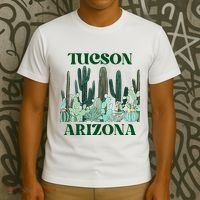 Green Tucson Arizona Cactus T-Shirt thumb 3