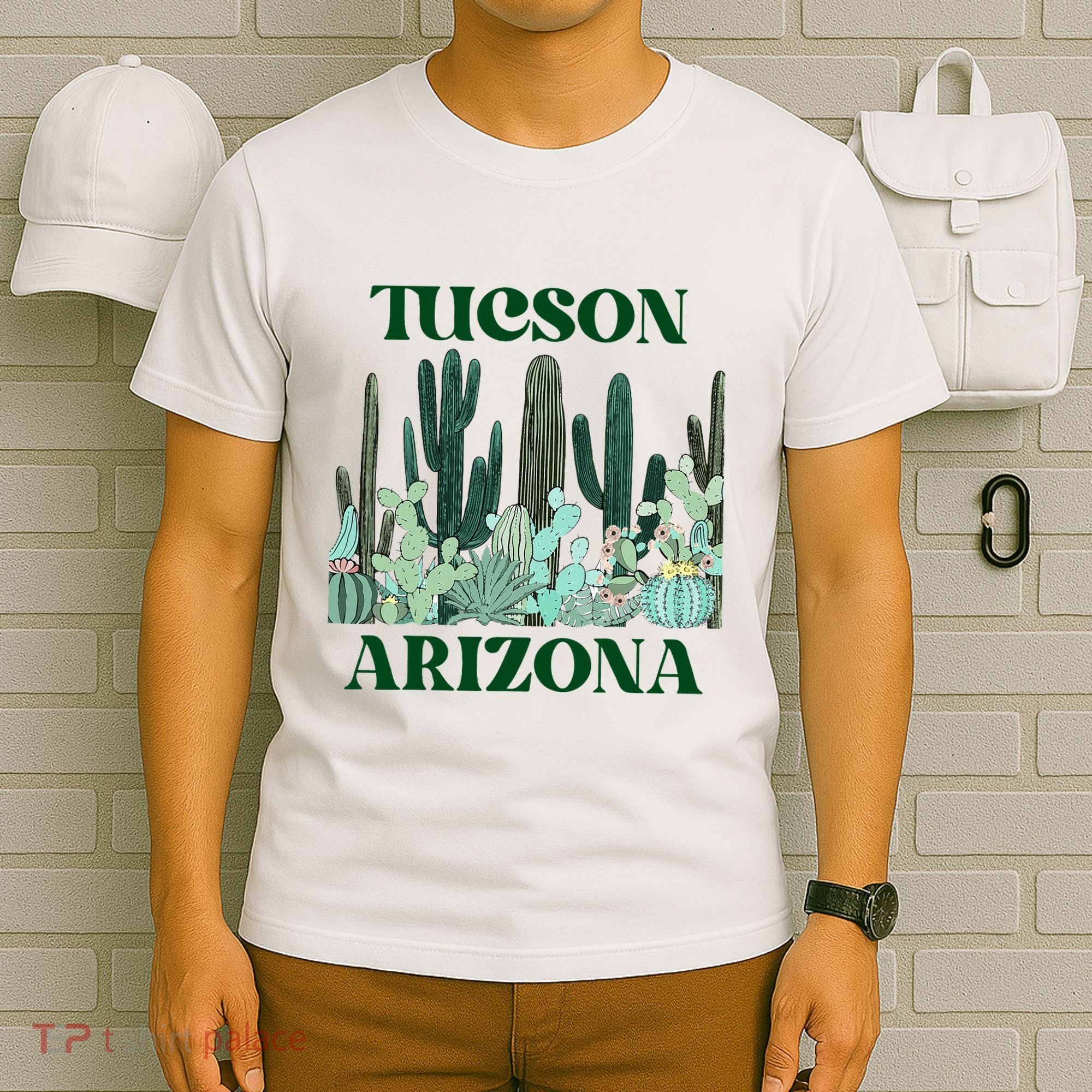 Green Tucson Arizona Cactus T-Shirt
