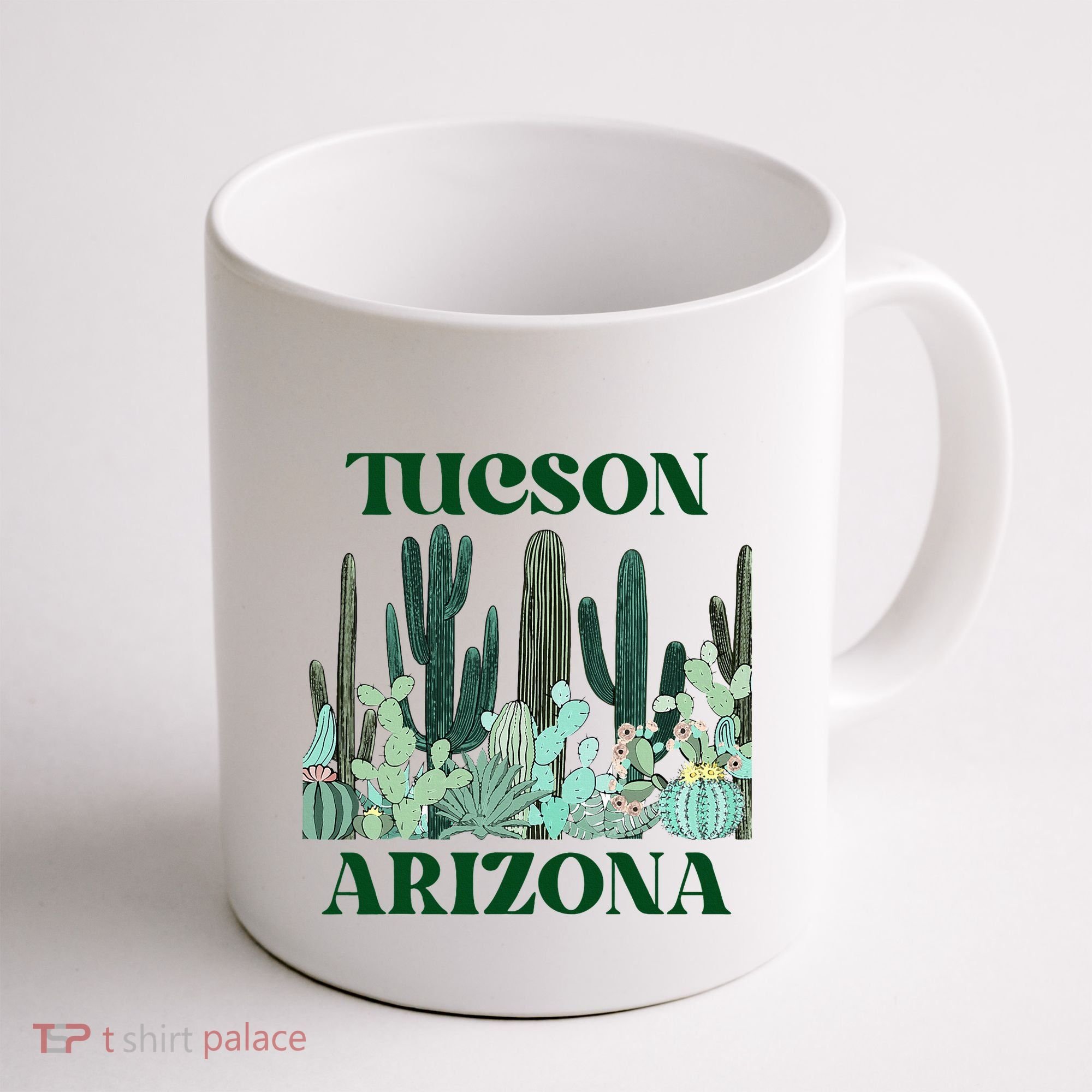 Green Tucson Arizona Cactus Coffee Mug