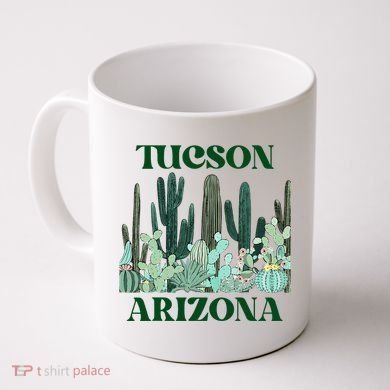 Green Tucson Arizona Cactus Coffee Mug