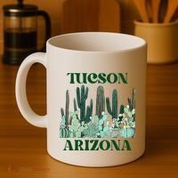 Green Tucson Arizona Cactus Coffee Mug thumb 4