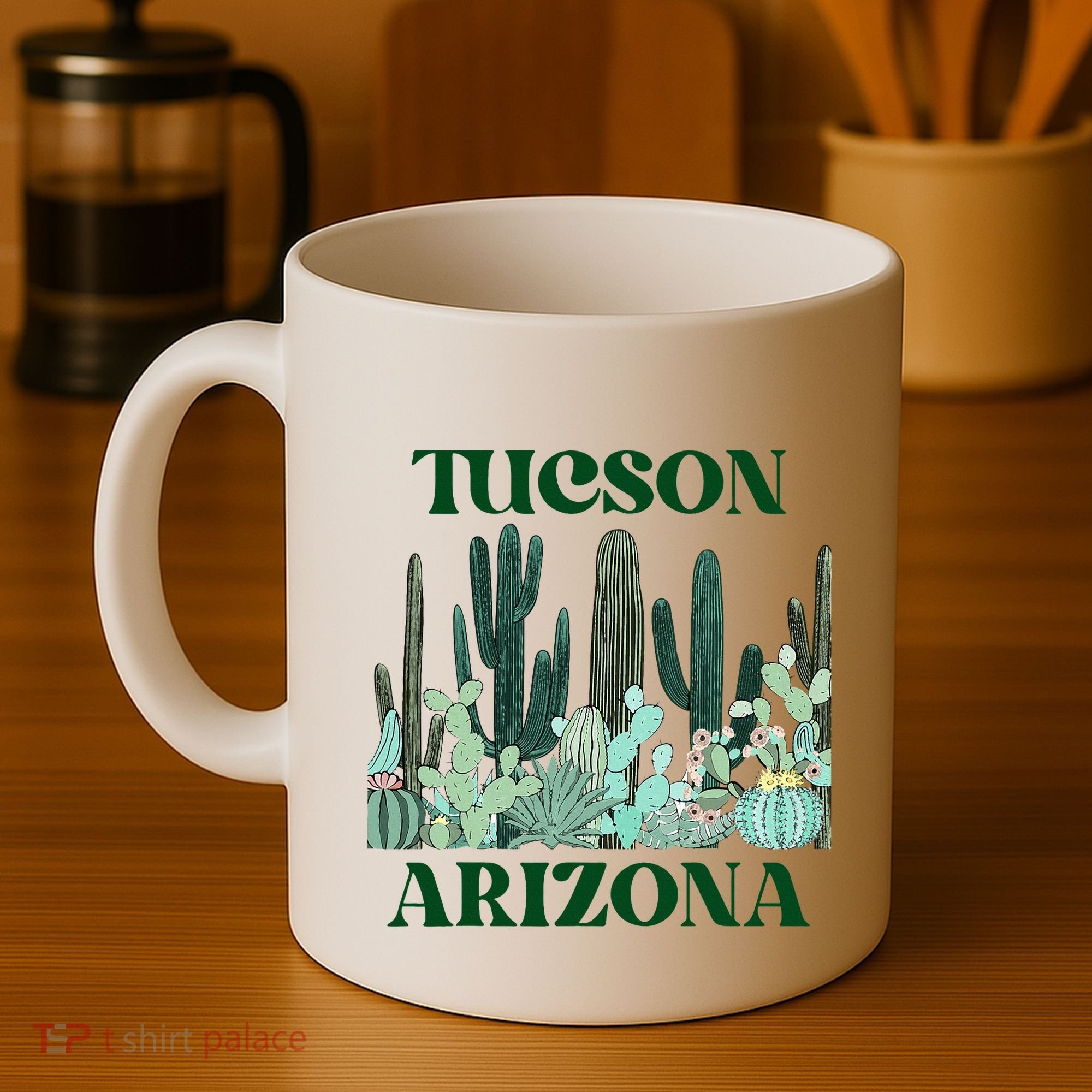 Green Tucson Arizona Cactus Coffee Mug
