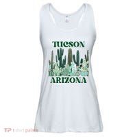 Green Tucson Arizona Cactus Ladies Essential Flowy Tank thumb 0
