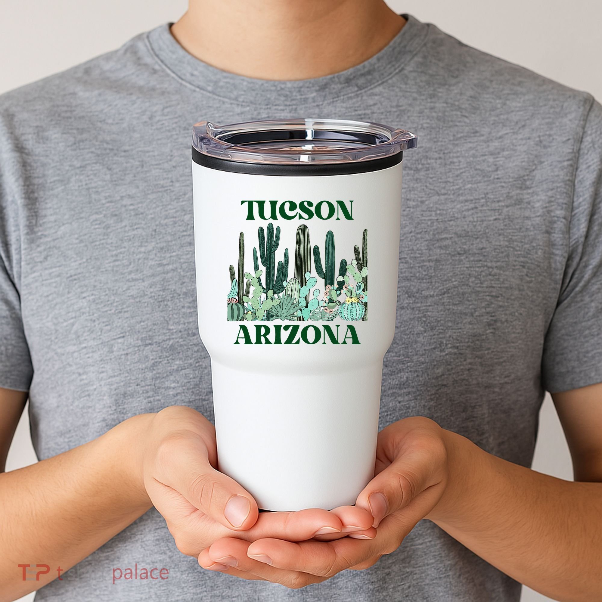 Green Tucson Arizona Cactus Tumbler