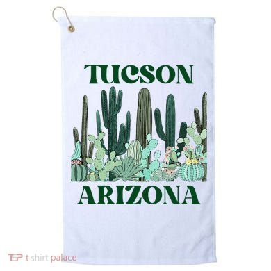 Green Tucson Arizona Cactus Golf Towel