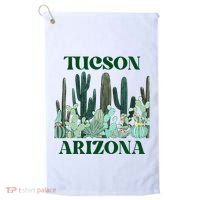 Green Tucson Arizona Cactus Golf Towel thumb 0