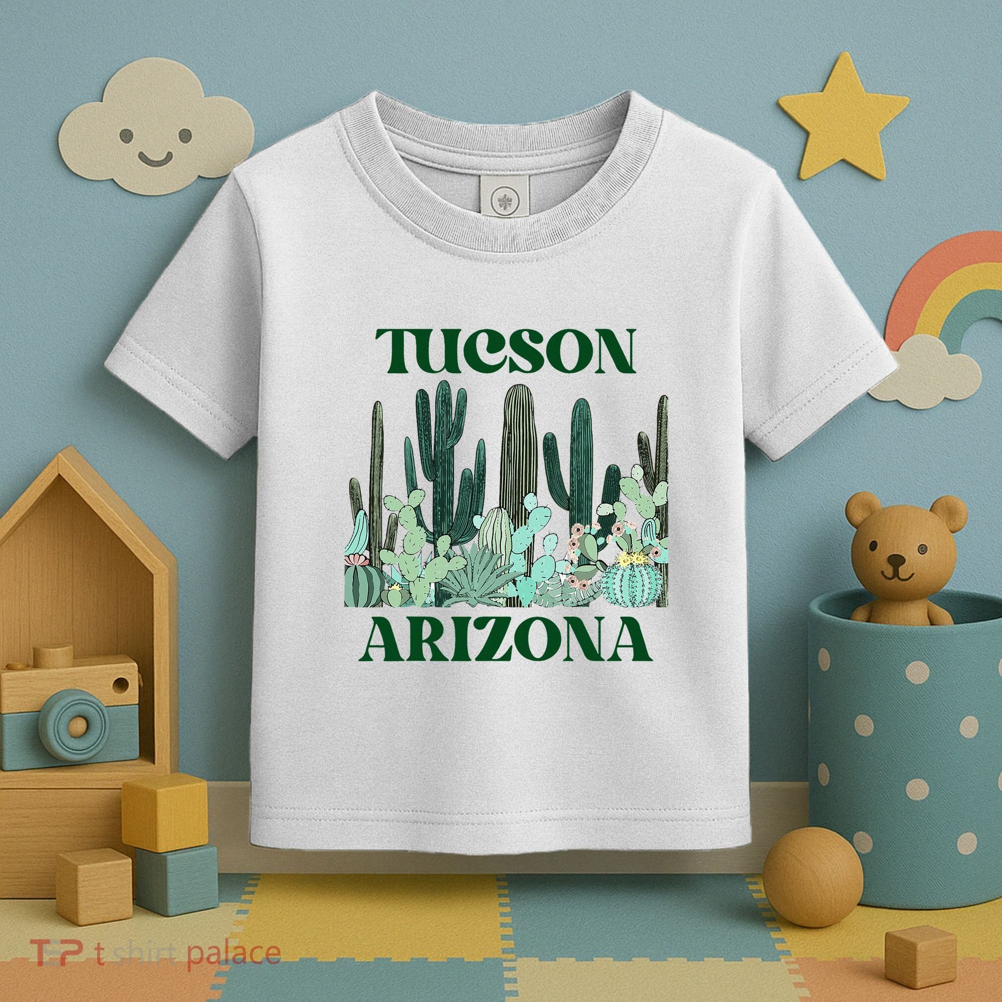 Green Tucson Arizona Cactus Toddler T-Shirt