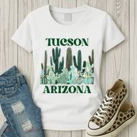 Green Tucson Arizona Cactus Women's T-Shirt thumb 3