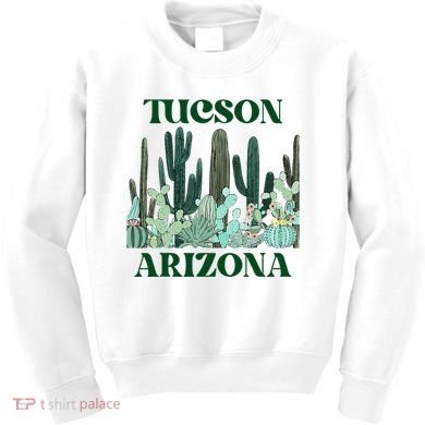 Green Tucson Arizona Cactus Kids Sweatshirt