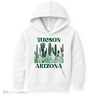 Green Tucson Arizona Cactus Kids Hoodie