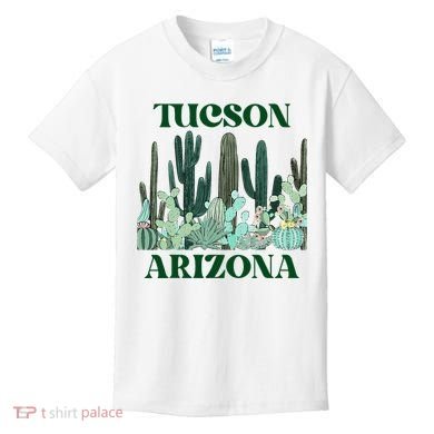 Green Tucson Arizona Cactus Kids T-Shirt