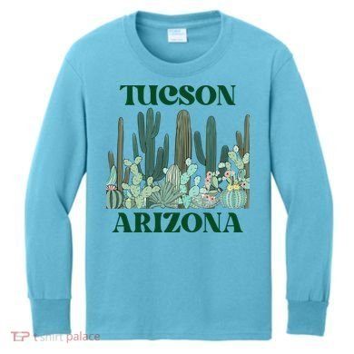 Green Tucson Arizona Cactus Great Gift Kids Long Sleeve Shirt