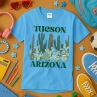Green Tucson Arizona Cactus Great Gift Kids T-Shirt thumb 3