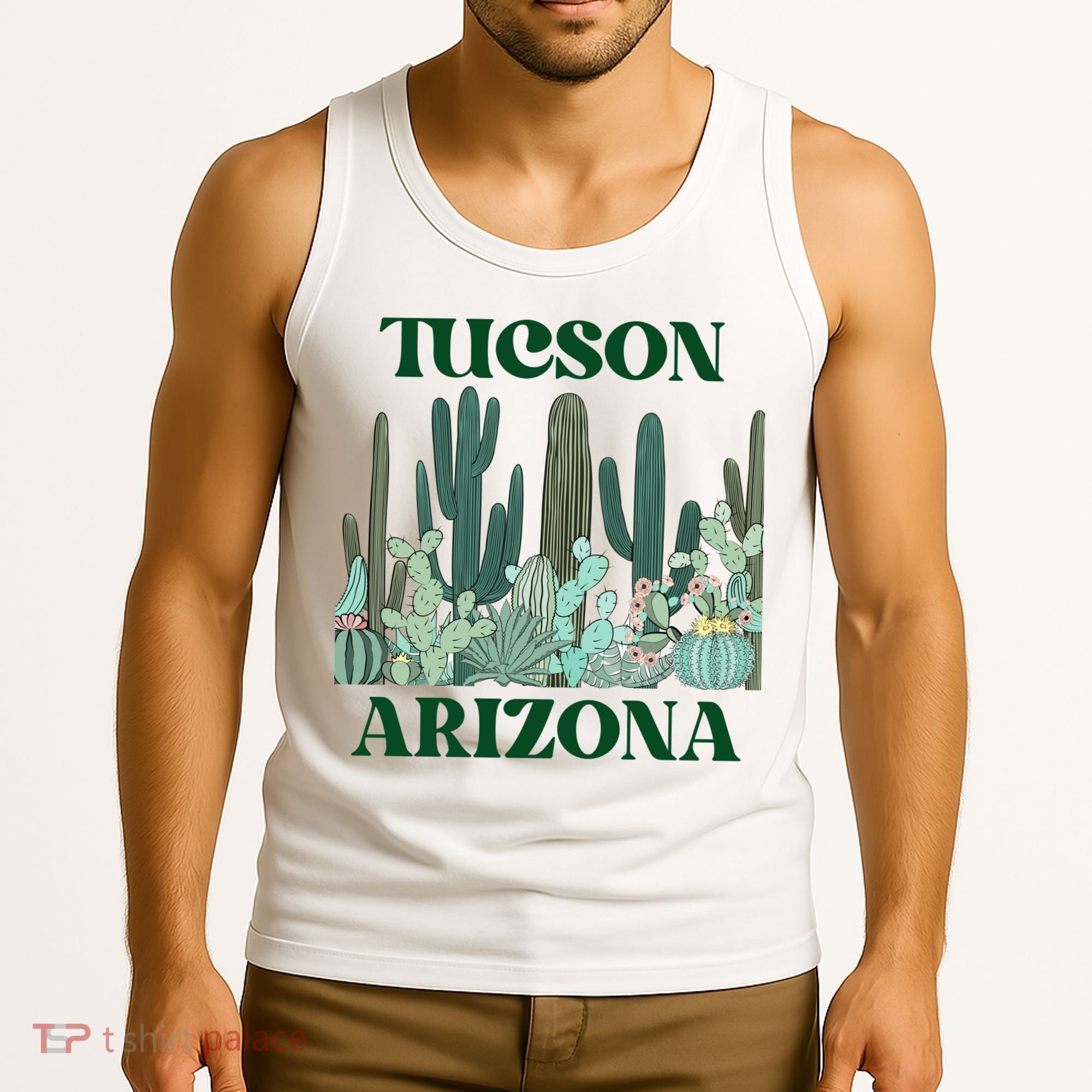 Green Tucson Arizona Cactus Great Gift Tank Top
