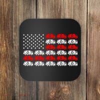 Garbage Trump American Flag Vote Trump Coaster thumb 0