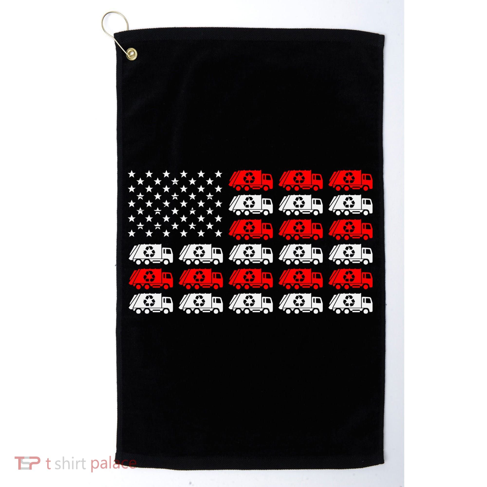 Garbage Trump American Flag Vote Trump Golf Towel
