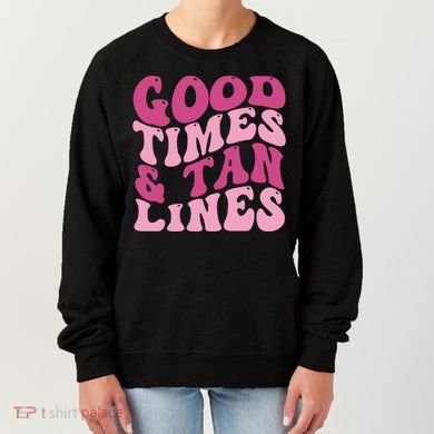 Good Times And Tan Lines Summer Groovy Women's Sweatshirt