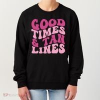 Good Times And Tan Lines Summer Groovy Women's Sweatshirt thumb 0