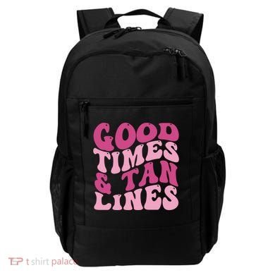 Good Times And Tan Lines Summer Groovy Backpack