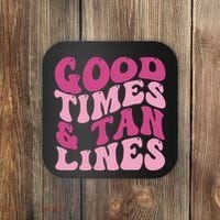 Good Times And Tan Lines Summer Groovy Coaster thumb 0