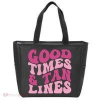 Good Times And Tan Lines Summer Groovy Tote Bag thumb 0