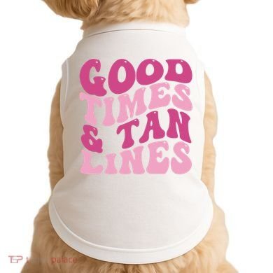 Good Times And Tan Lines Summer Groovy Doggie Tank