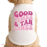 Good Times And Tan Lines Summer Groovy Doggie Tank thumb 0