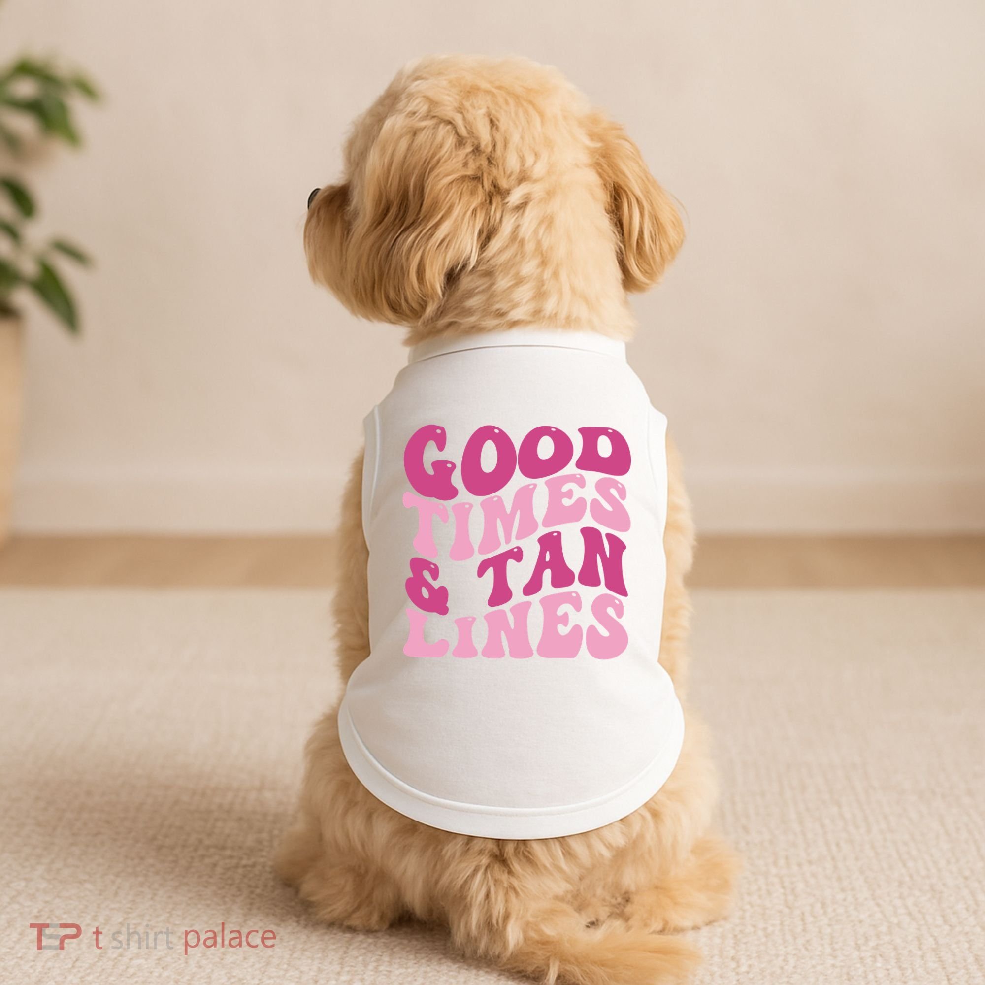 Good Times And Tan Lines Summer Groovy Doggie Tank