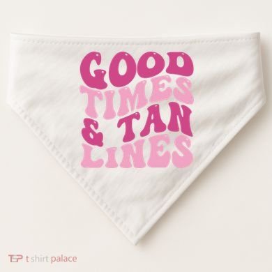 Good Times And Tan Lines Summer Groovy USA-Made Doggie Bandana