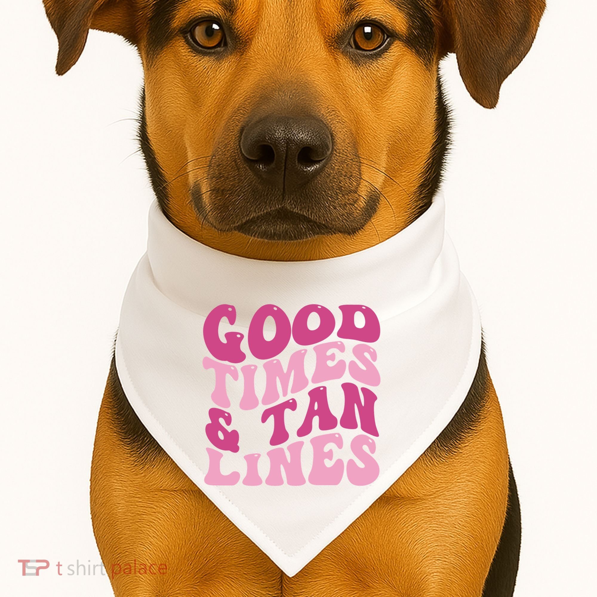 Good Times And Tan Lines Summer Groovy USA-Made Doggie Bandana