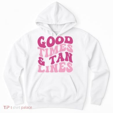 Good Times And Tan Lines Summer Groovy Hoodie