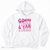 Good Times And Tan Lines Summer Groovy Hoodie thumb 0