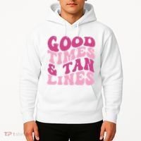 Good Times And Tan Lines Summer Groovy Hoodie thumb 2