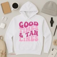 Good Times And Tan Lines Summer Groovy Hoodie thumb 3