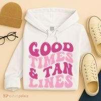 Good Times And Tan Lines Summer Groovy Hoodie thumb 4