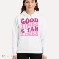 Good Times And Tan Lines Summer Groovy Hoodie thumb 5