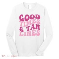 Good Times And Tan Lines Summer Groovy Long Sleeve Shirt thumb 0