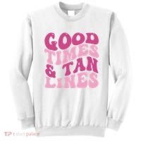 Good Times And Tan Lines Summer Groovy Sweatshirt thumb 0
