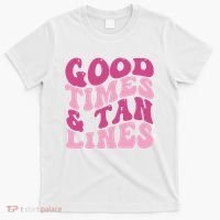 Good Times And Tan Lines Summer Groovy T-Shirt thumb 0