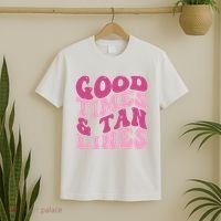 Good Times And Tan Lines Summer Groovy T-Shirt thumb 2
